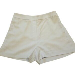 Babaton Dress Shorts Dusty Blue Flat Front with Elastic Pockets US 12 Aritzia 3"